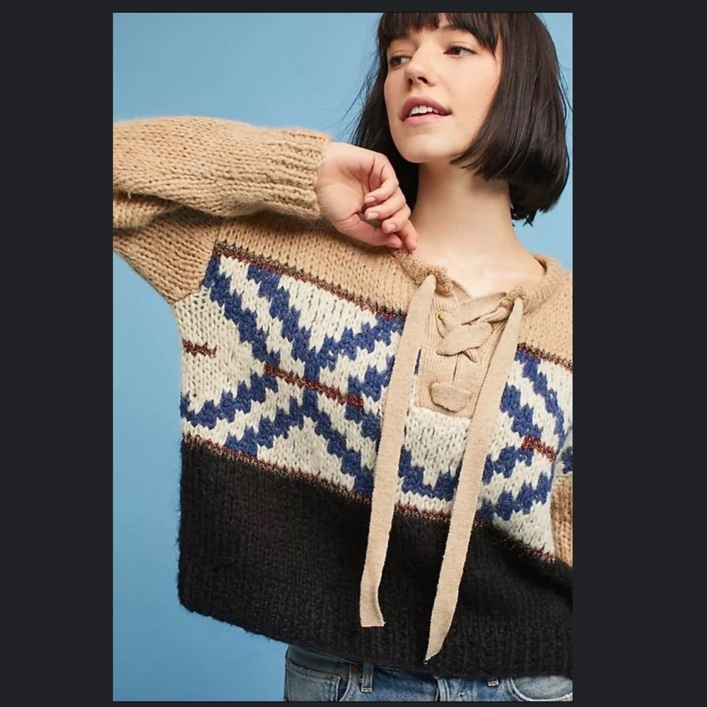 Scotch & Soda lace up sweater xs​